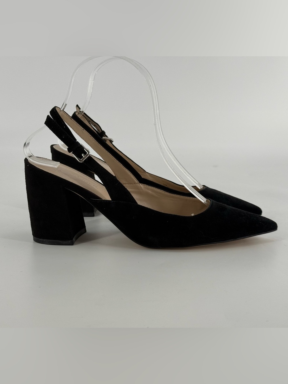 Marc Fisher Majer Pointy Toe Slingback Block Heel Pumps 7.5 - Picture 2 of 9